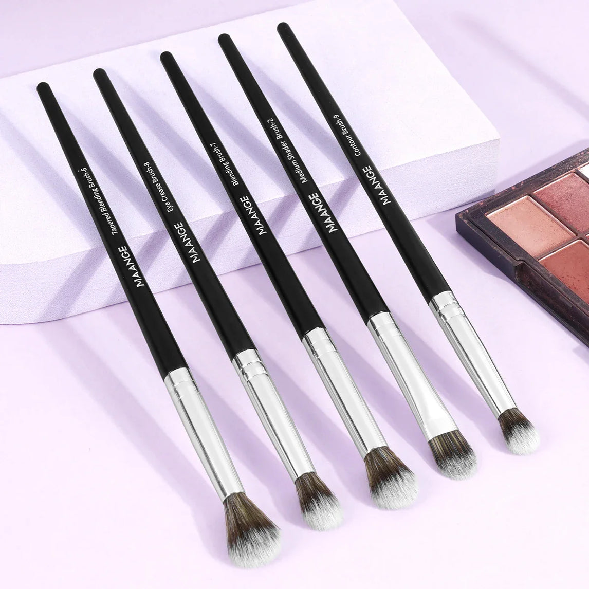 MAANGE 5PCS Eye Shadow Makeup Brush Set Concealer Brush Eye Cosmetic Soft Bristles Shader Brush Portable Beauty Makeup Tools
