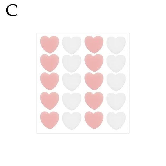 12/20 Counts Acne Care Patches Cute Pink Heart Shaped Acne Pimple Patches Invisible Acne Cover Treatment Stickers Skin Care