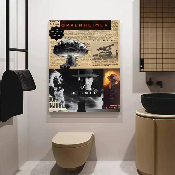 O-Oppenheimer Poster HD art sticky wall waterproof home bar decoration canvas wall art gift printing poster