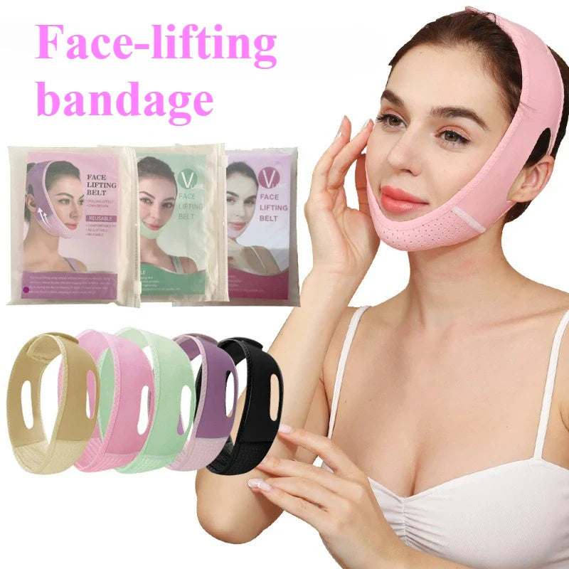 Thin Face Bandage V Face Lift Tightening Mask Facial Wrinkles Anti Sagging Facial Shaping Face Shield Improvement Double Chin