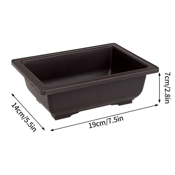 Flowerpots Imitation Purple Clay Succulent Plants Pots Outdoor Garden Landscape Bonsai Pot Trays Rectangular Square Planter