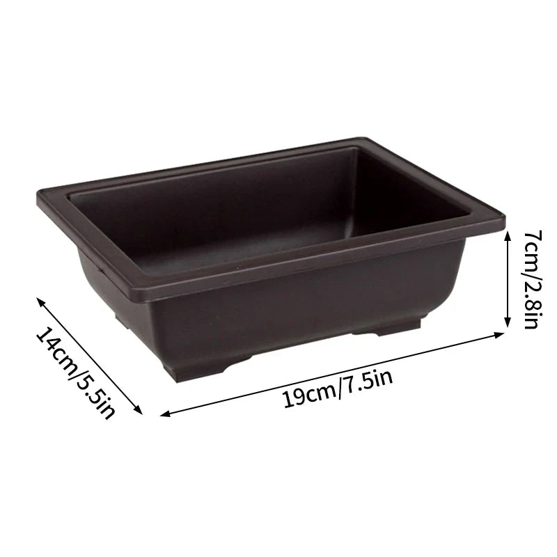 Flowerpots Imitation Purple Clay Succulent Plants Pots Outdoor Garden Landscape Bonsai Pot Trays Rectangular Square Planter