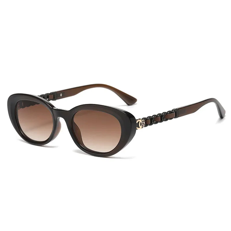 2025 Oval Sunglasses for Women Small Frame Luxury Designer High Quality Sunglass Men Fashion Lentes De Sol Mujer Gafas