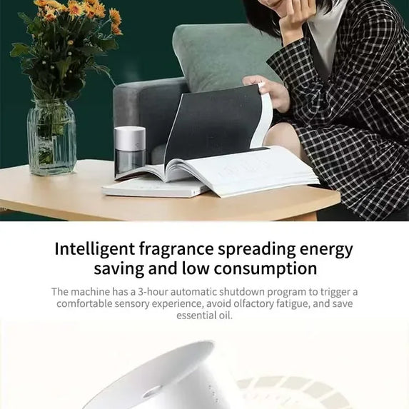 Car Air Freshener USB Rechargeable Essential Oil Diffuser Room Fragrance Diffuser Cool Mist Humidifier Auto Mini Scent Machine