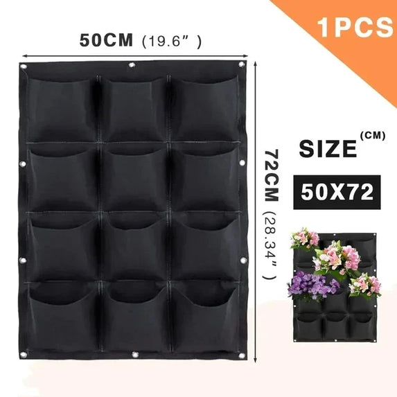 NEW Wall Hanging Pockets Planting Bags Flower Pot Home Garden Grow Bag Garden Planter Vertical Suculentas Plant Pot Home Decor