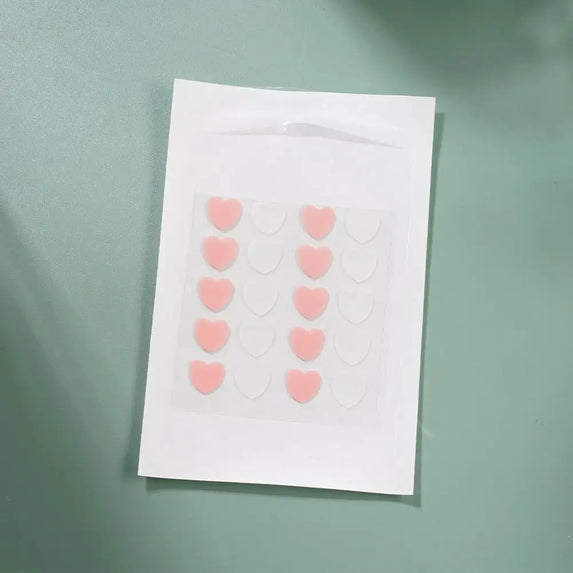 12/20 Counts Acne Care Patches Cute Pink Heart Shaped Acne Pimple Patches Invisible Acne Cover Treatment Stickers Skin Care