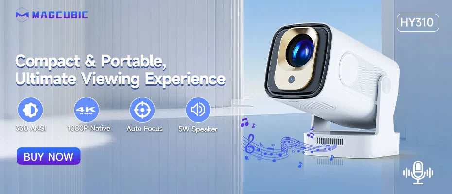 Magcubic 4K Wifi6 Projector Android11 260 ANSI Dual WIFI Allwinner H713 BT5.0 1280*720P Home Cinema Outdoor portable HY300 Pro +