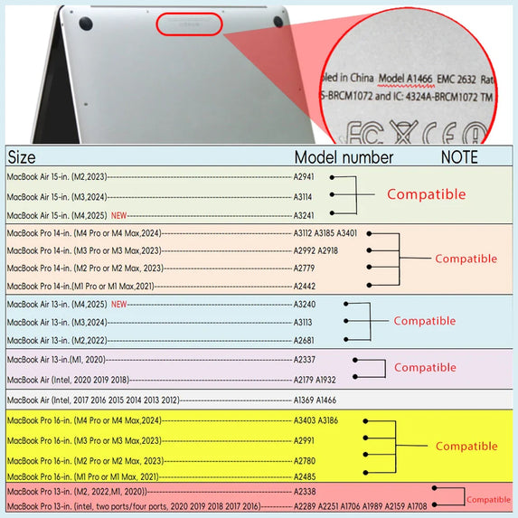 Ultra thin 2025 M4 Laptop Case For MacBook Air 13 15.3 13.6 Case M4 M2 M3 Funda Macbook Pro 13 M1 14.2 16 16.2 Case 2024 2023