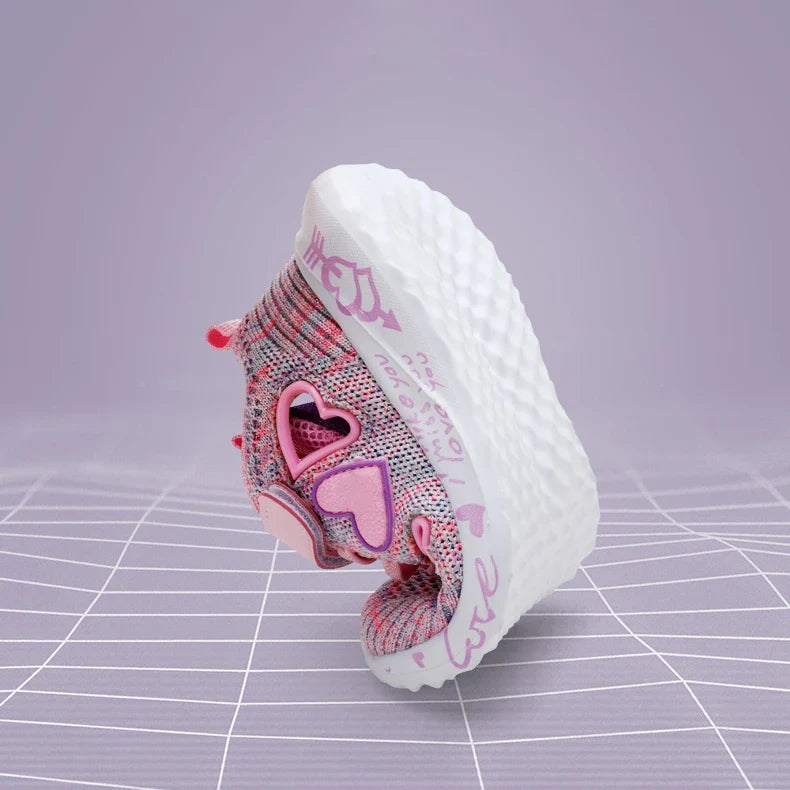Girls Casual Shoes Light Mesh Sneakers Kids Summer Children Spring Autumn Tenis Cute Sport Cartoon Female Running Sock Footwear