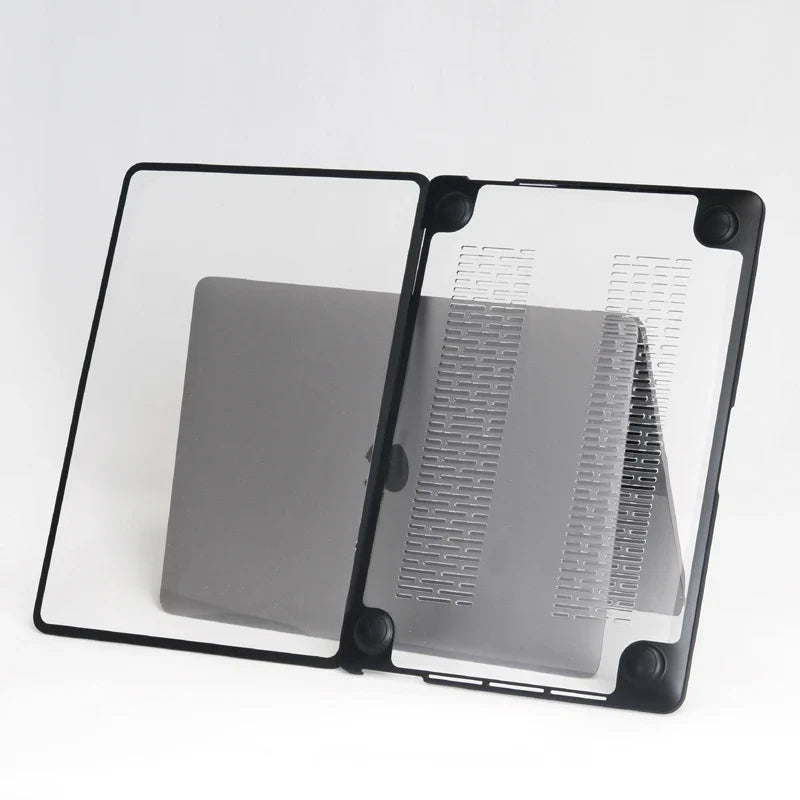 Laptop Case For 2022 MacBook M2 Pro 13 A2338 Cover with Cooling Holes TPU Edge PC Cover for 2023 M3 Pro 14 16.2 Air 15 Case