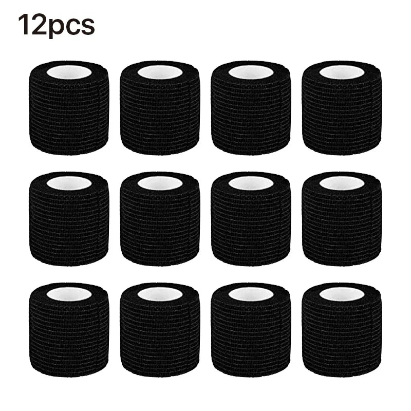 Factory  Wholesale 6/12/24/48pcs Tattoo Bandage Anti-slip Athletic Nonwoven Disposable Waterproof Self-adhesive Elastic Bandage