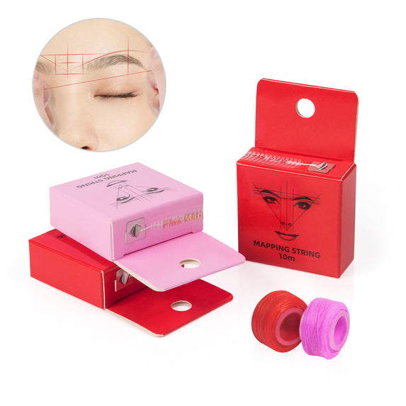 10m for Mapping Eyebrow Marker Thread Tattoo Brows Point 1 Box MAPPING STRING Microblading Eyebrow Pre-Inked Tattoo PMU String