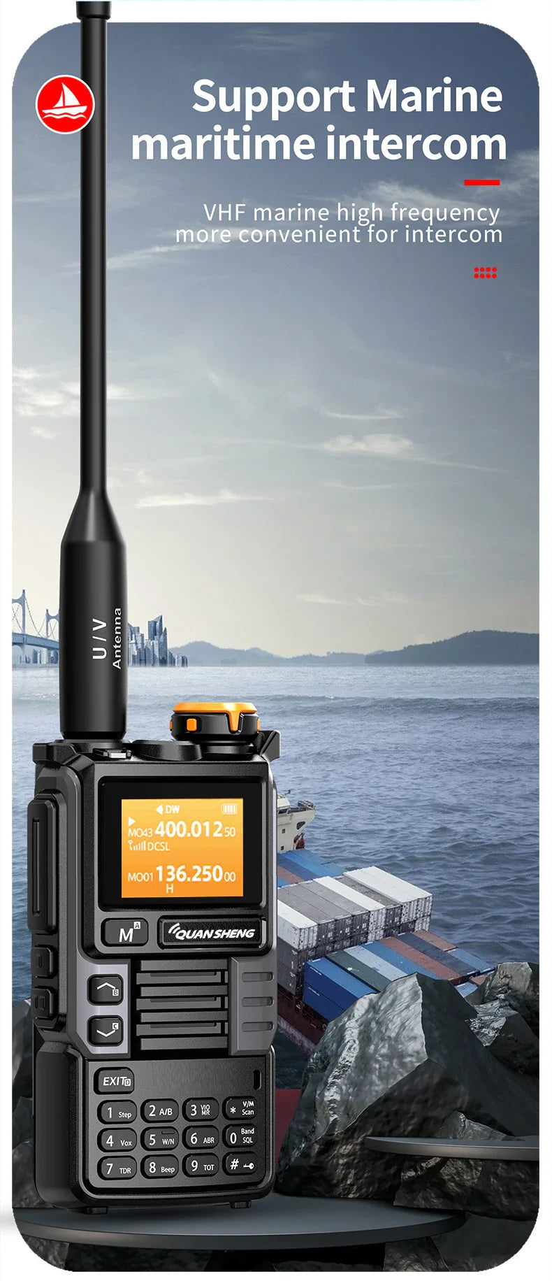 Quansheng UV-K6 Upgrade UV-K5 (99) Interphone 5W Air Band Radio Tyep C Charging UHF VHF DTMF FM Scrambler NOAA Wireless Frequenc