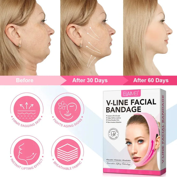 Thin Face Bandage V Face Lift Tightening Mask Facial Wrinkles Anti Sagging Facial Shaping Face Shield Improvement Double Chin