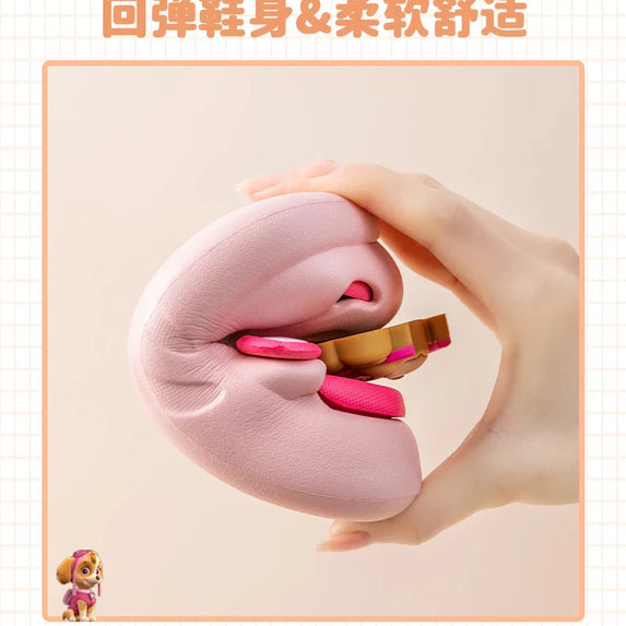 PAW PATROL Kids' Garden Shoes Boy and Girl Indoor Non-slip Soft Sole Slippers Breathable Deodorant Cute Cartoon Bow-Top Sandals