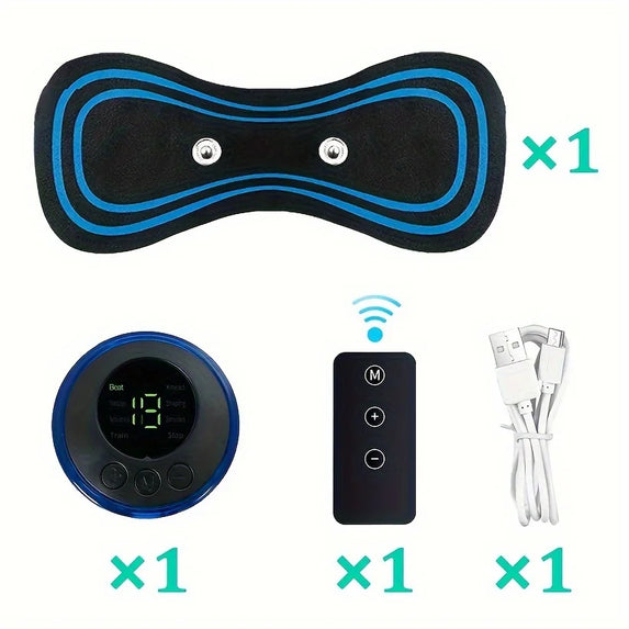 8 Modes Rechargeable Neck Massager with Remote Control EMS Low Frequency Pulse Massager For Muscle Relaxation Relief The Pain
