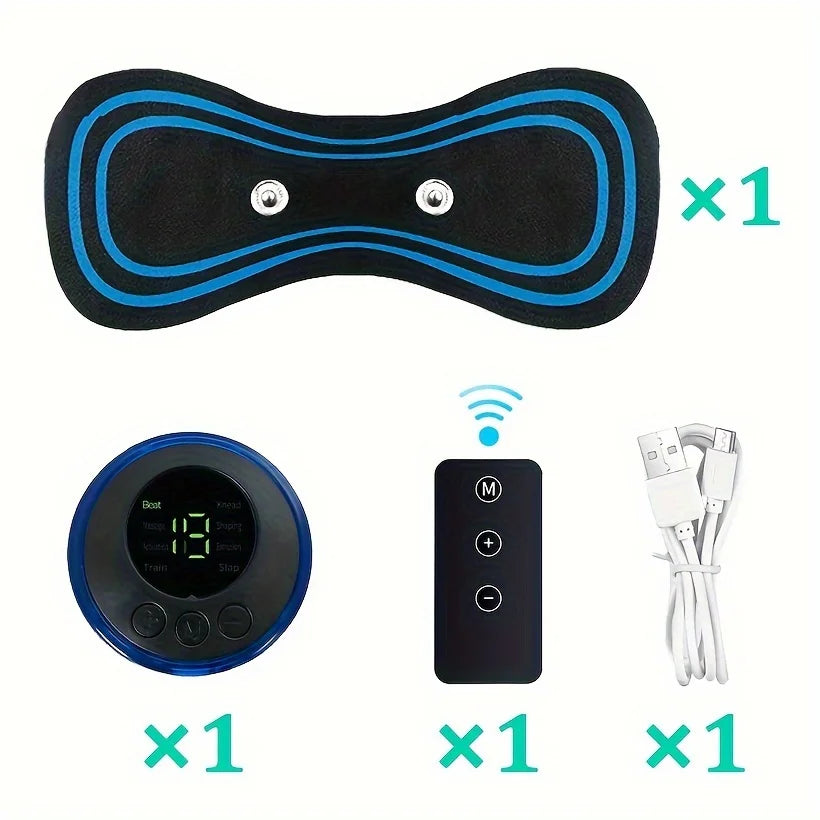 8 Modes Rechargeable Neck Massager with Remote Control EMS Low Frequency Pulse Massager For Muscle Relaxation Relief The Pain