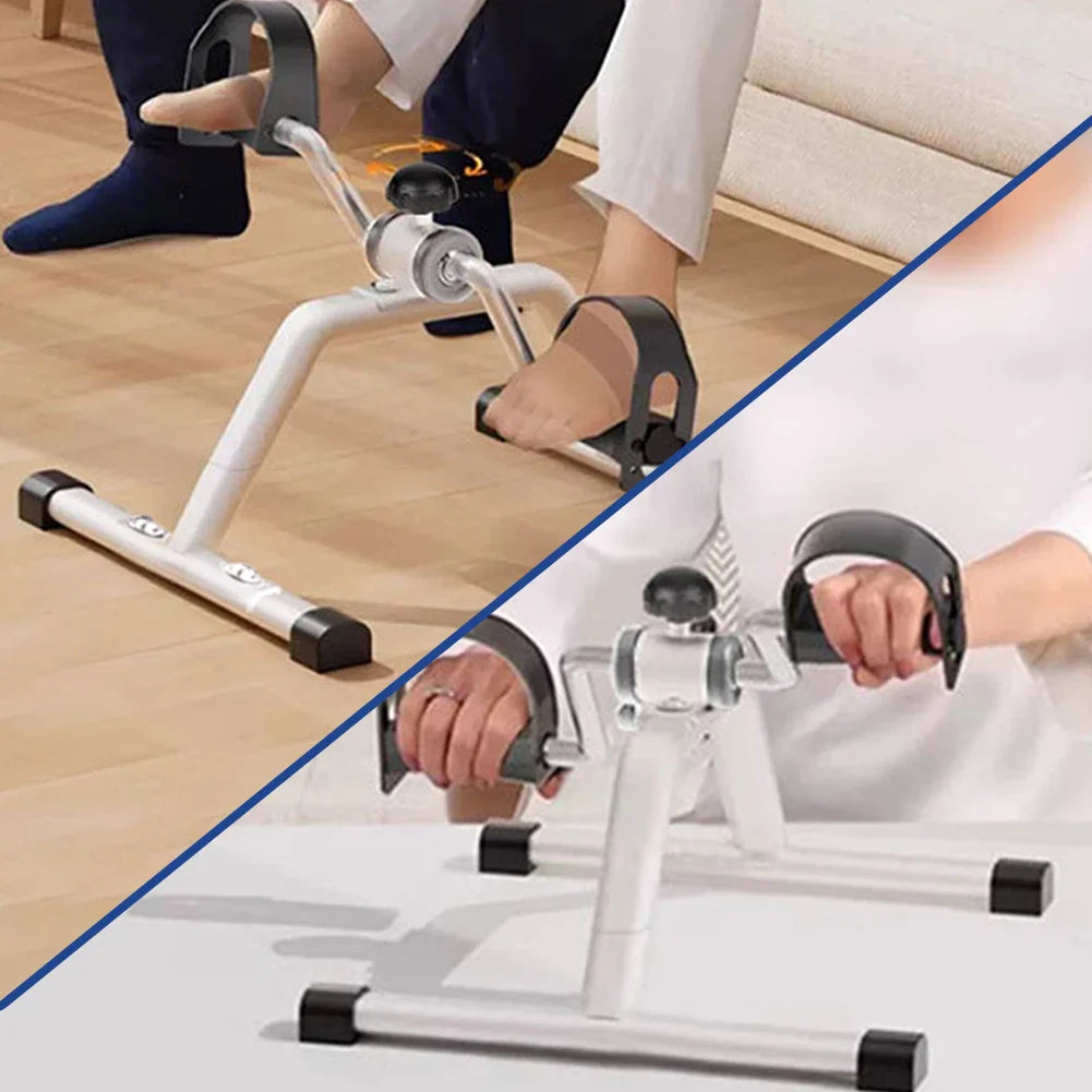 Mini Foldable Foot Pedal Exerciser with Adjustable Resistance Under Desk Bike Cycle Pedal Exerciser for Indoor Physical Therapy