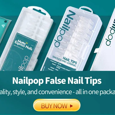 Nailpop Soft Gel Tips for Nails Extension System Ultra Matt Short Coffin Fake Nail Capsule for Handmade Press on Nails 100pcs