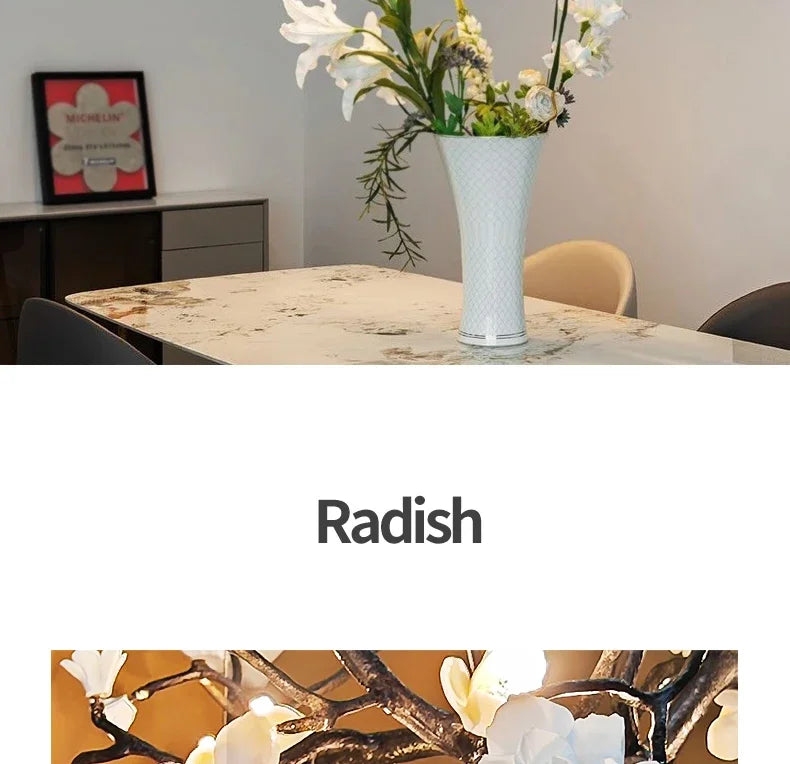 New Italian Light Luxury Ceramic All Copper Branch Living Room Ceiling Light Hotel Restaurant Sales Department Staircase Light
