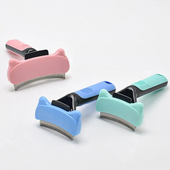 Removes Undercoat Cat Hair Removal Comb Dense Tooth Open Knot Dog Grooming Shedding Tools Gentle on Skin Comfortable Grip