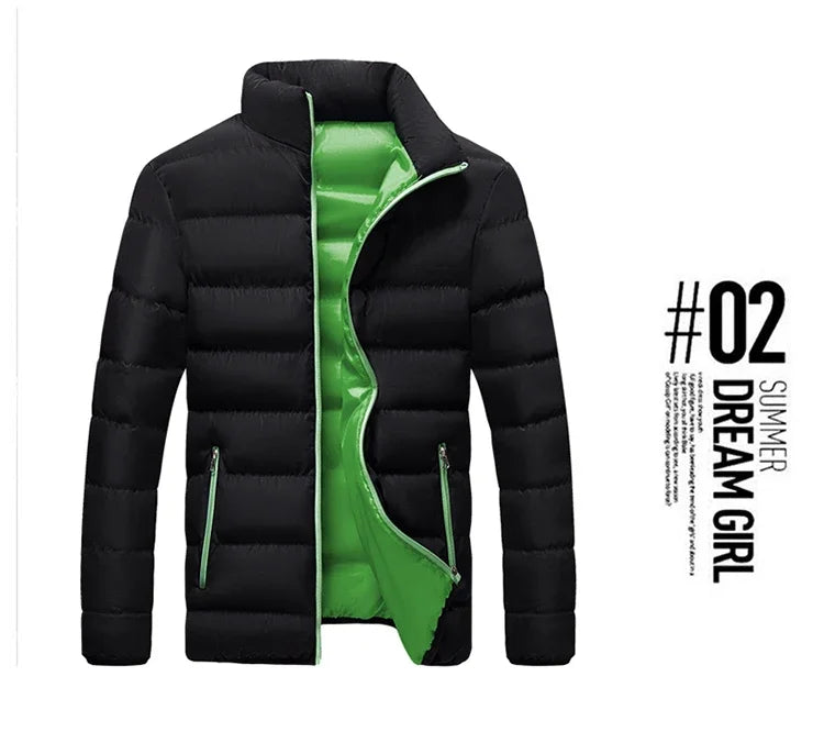 Casual Slim Fit Cotton Coat For Men And Women 2021 Winter Thickened Padded Jacket Fashionable Stand Collar Student Style