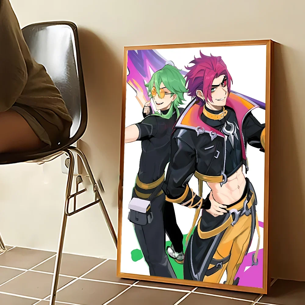 E-EZREAL Poster Kraft Club Bar Paper Vintage Posters Wall Art Painting Bedroom Study Stickers