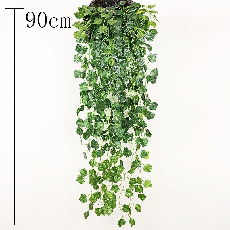 Hand Made Wicker Rattan Flower Planter Wall Hanging Wicker Rattam Basket Garden Vine Pot Plants Holder Garden Pots Wall Planter