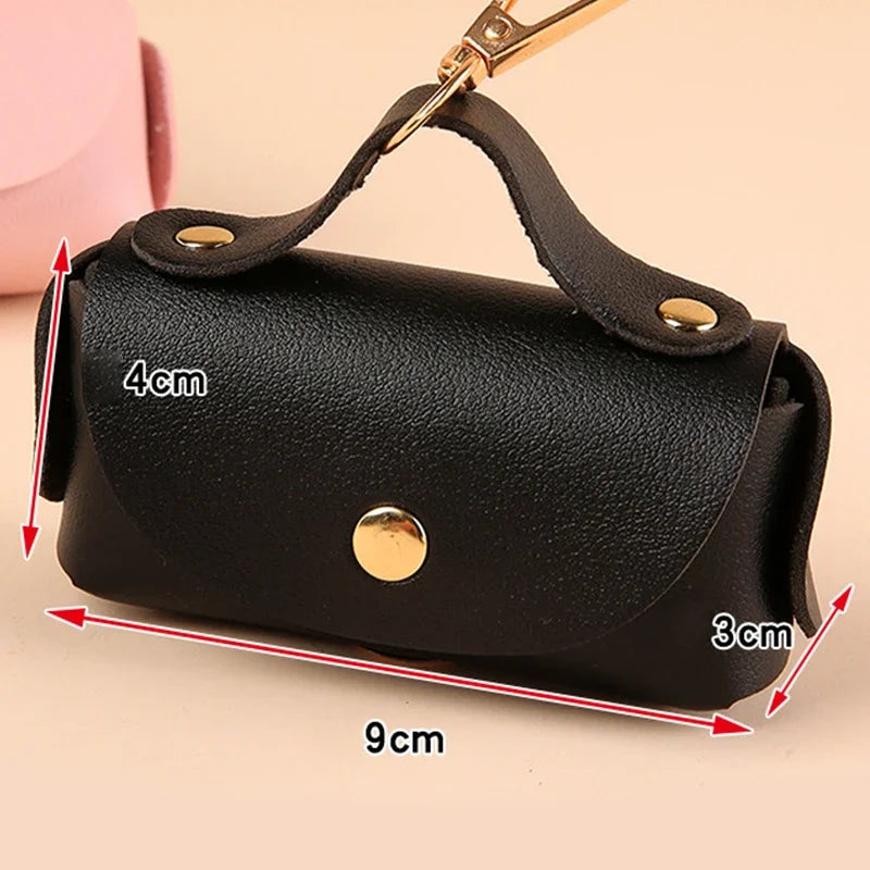Portable Dog Poop Bag Organizer Stylish Pet Bag Holder Leather Pet Poop Bag Holder With Dispenser For Dog Bags Pet Supplies