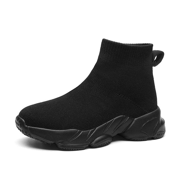 Kid Shoes Sneakers Fashion Knit Luxury Designer High Top Children Shoes Comfortable Casual Running Sports Tennis Shoes Boy Girls
