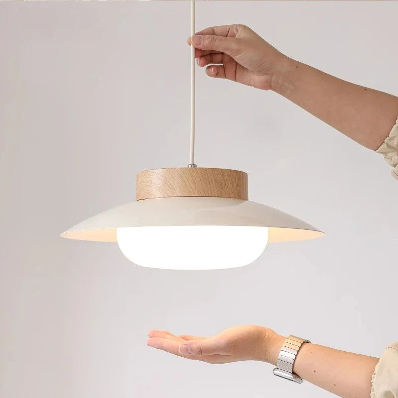 Cream Style Restaurant Pendant Light Wooden Style Dining Table Light Antique Dining Room Round Table Counter Pendant Light
