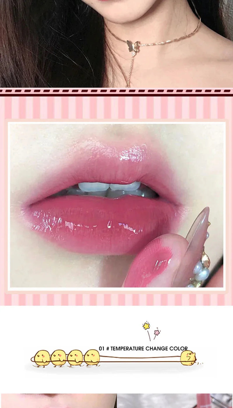 Shuiguang capsule lip honey kit moisturizes and moisturizes the mirror surface sparkling colorless transparent glass lip oil