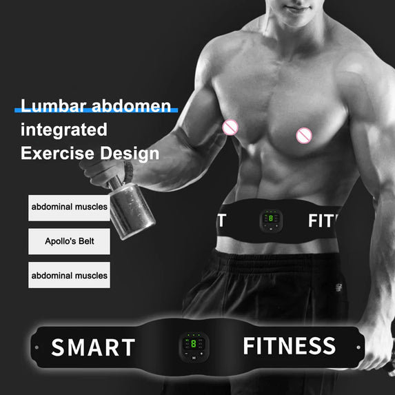 EMS Muscle Stimulator Belly Weight Loss Smart Slimming Waist Band Exercise Massager Body Shaping 19 Modes Gym Fitness Equiment