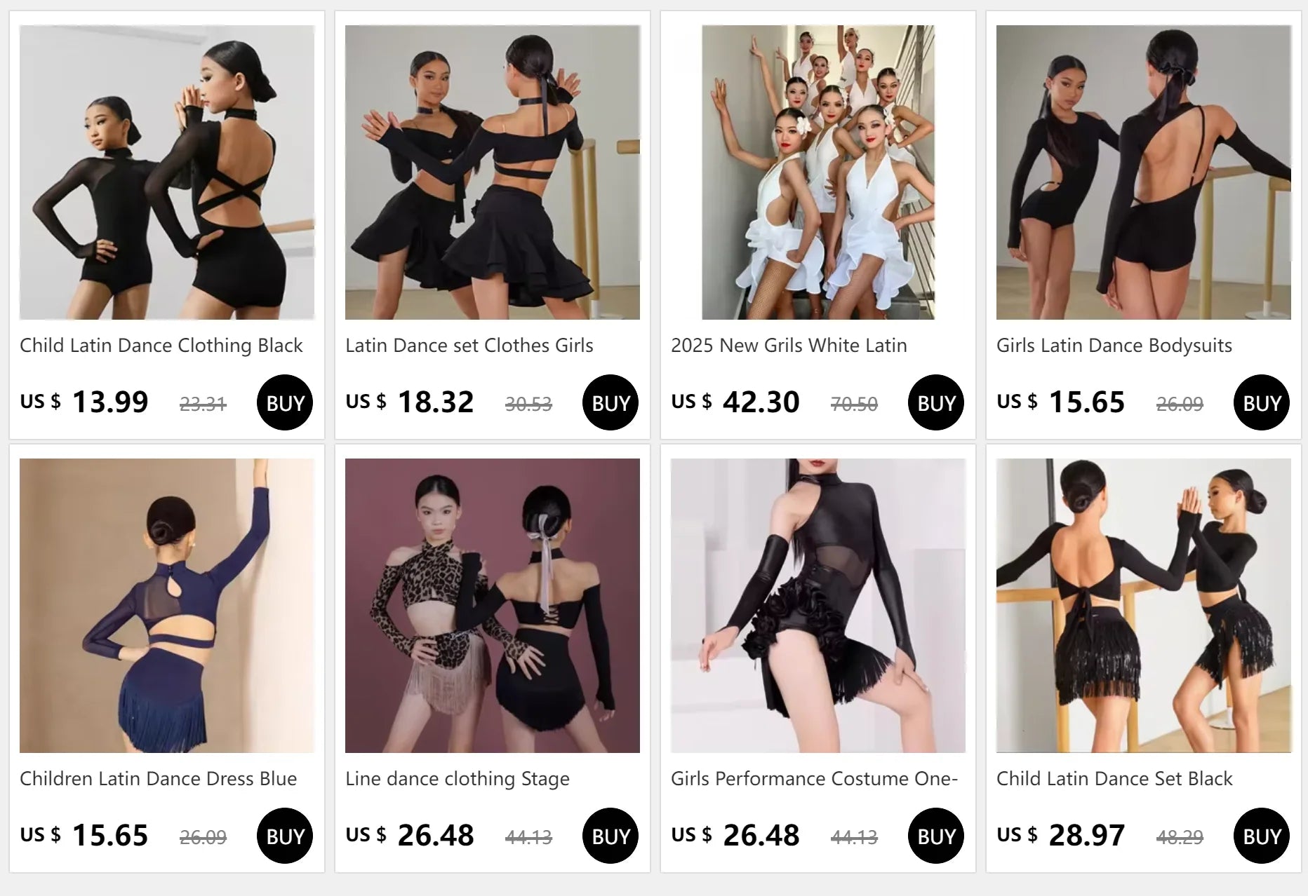 Black Latin Dance Clothing Jumpsuit Girls Long Sleeves Leotard Latin Tops Ballroom Dance Performance Wear Cha Cha Bodysuit Child