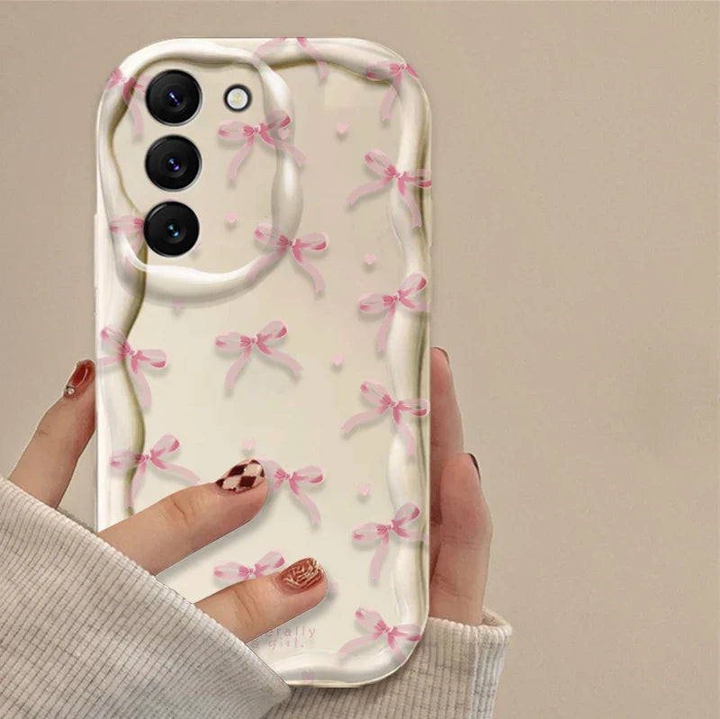Bowknot Case for Samsung Galaxy A36 5G A35 A34 A33 A32 4G A30 A25 A24 A23 A22 A20 A16 A15 A14 A13 A12 A06 A05S A50 M55 M54 Cover