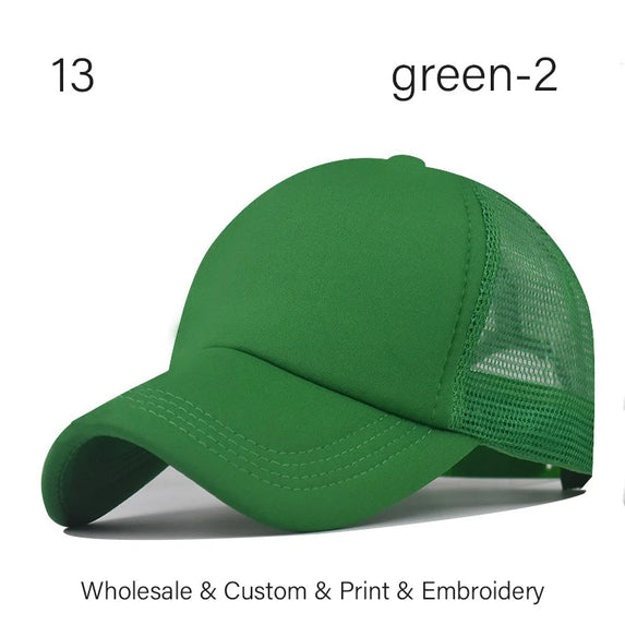 SLECKTON Custom LOGO Embroidery Baseball Cap for Women and Men DIY Print Mens Mesh Cap Fashion Summer Sun Hat Unisex Wholesale