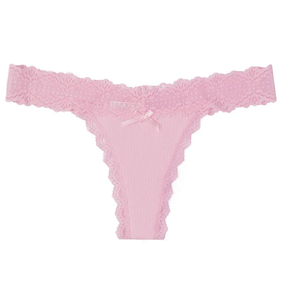 Lace Floral Women Panties Low Waist Breathable Briefs Female Thong Underwear Solid Sexy G-String Transparent Panty