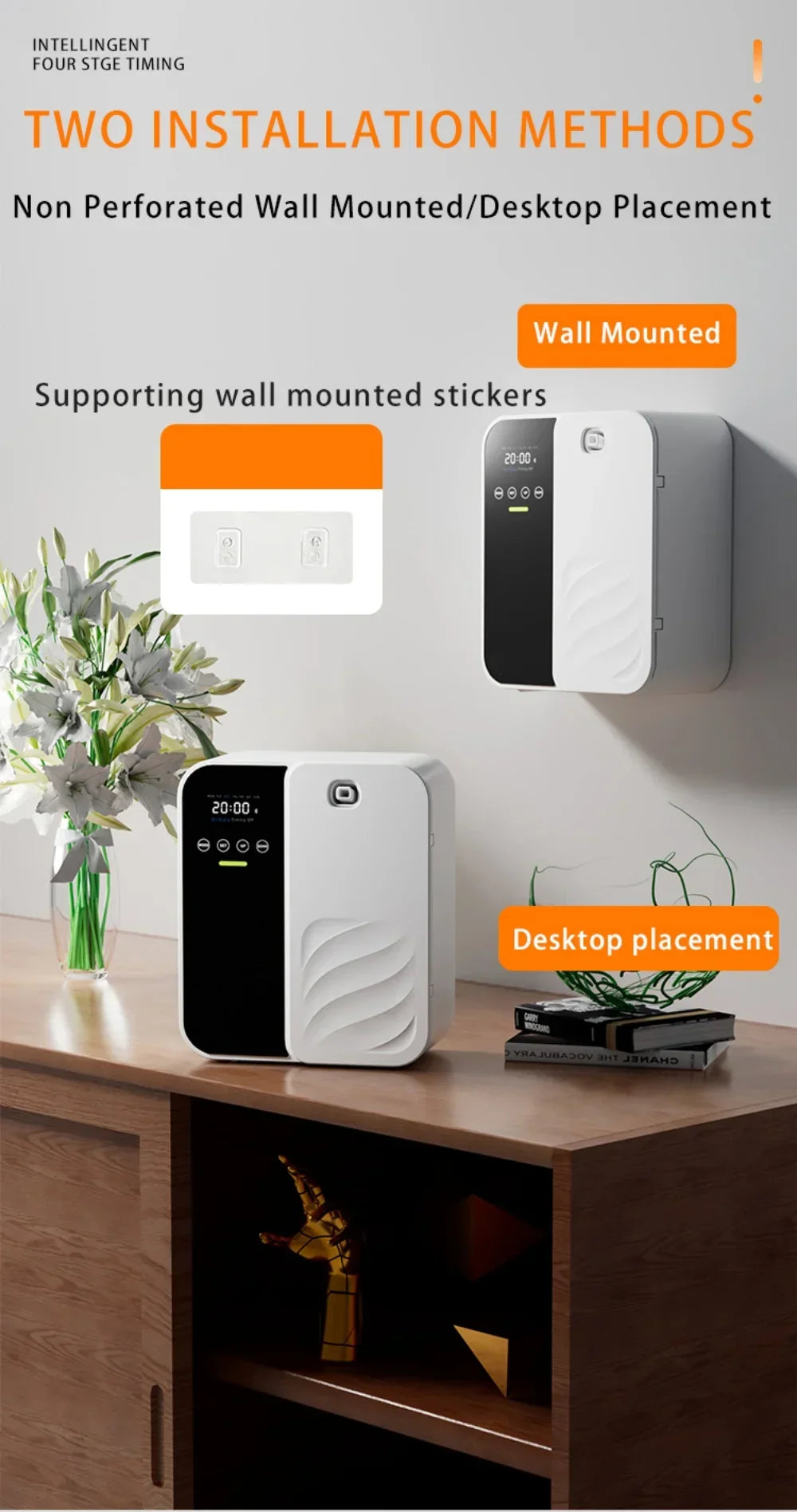 Wall Mounted Aroma Diffuser500ML Commercial Hotel Fragrance Machine Bar KTV Automatic Waterless Essential Oil Nebulizer Diffuser