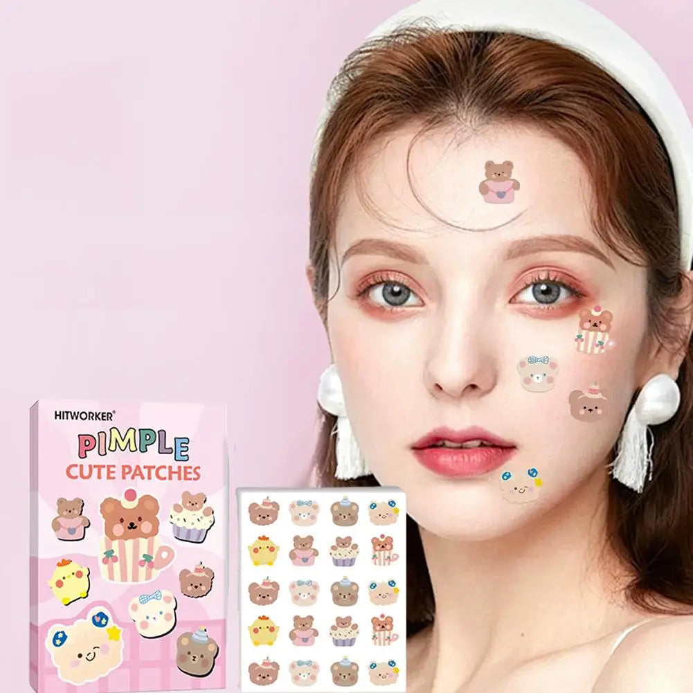 New Acne Patch Repair Facial Deep Cleansing Bear Invisible Pimple Removal Anti-Acne Patches Spots Marks Concealer Beauty
