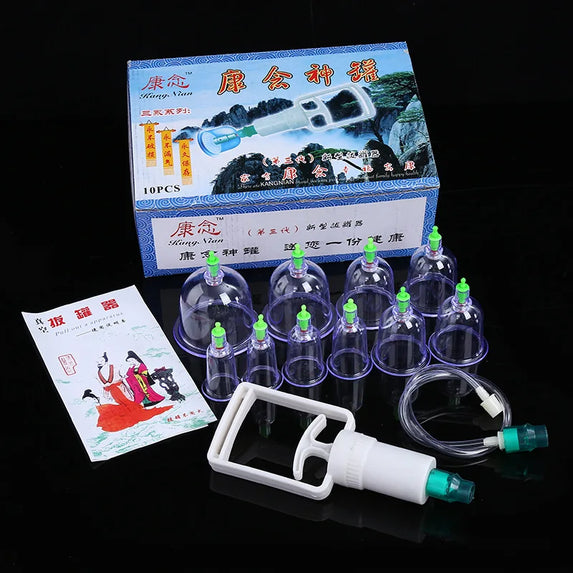 12/6 Pcs Jar Vacuum Cupping Cans Device for Massage Meridian Therapy Acupuncture Anti Cellulite Suction Cup Body Massage Cans