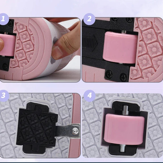 Children Junior Roller Skate Shoes Kids Sneakers with Two Boys Girls Wheels Shoes Running Adult Casual Boys Shoes size 31-42