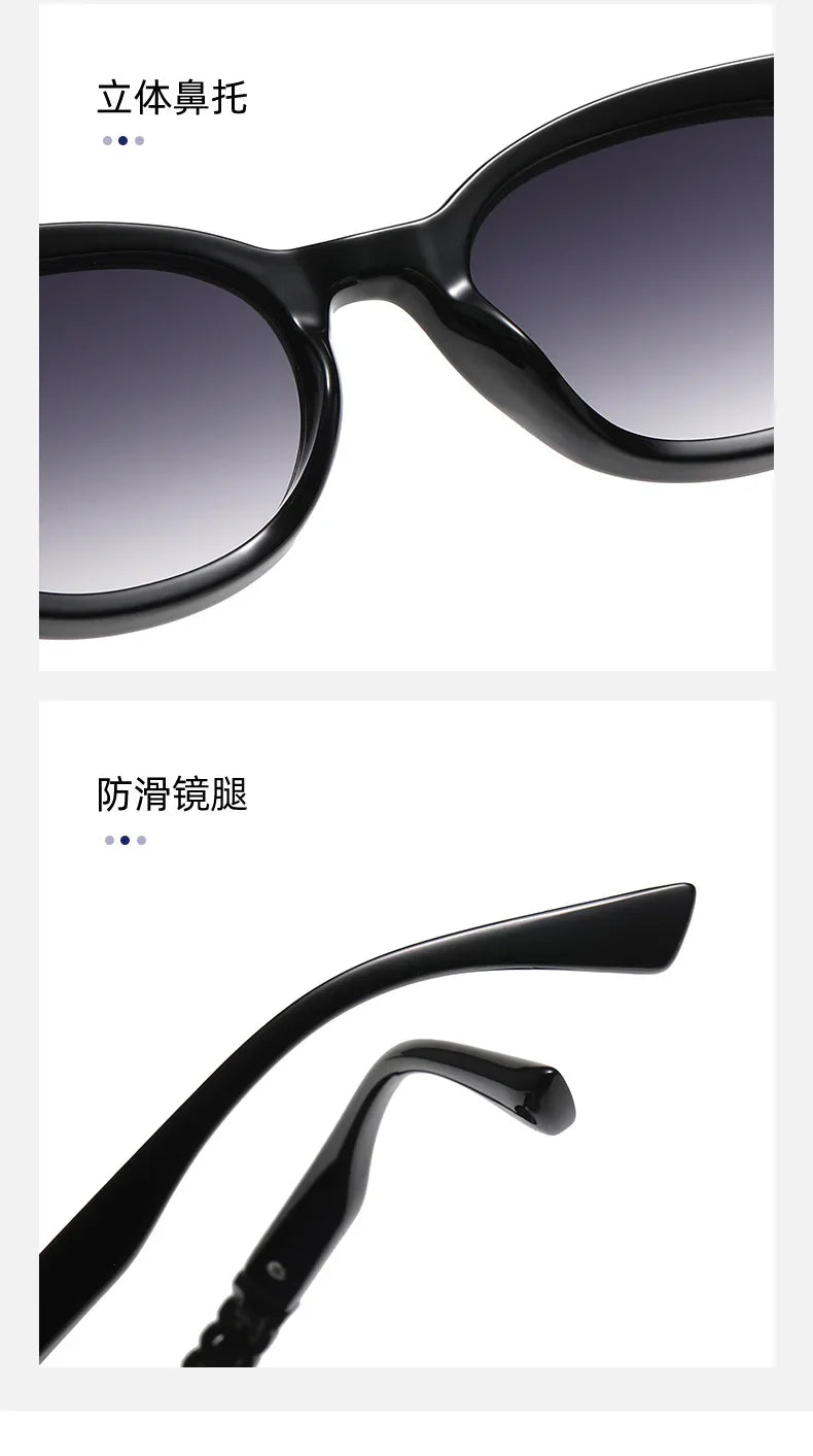 2025 Oval Sunglasses for Women Small Frame Luxury Designer High Quality Sunglass Men Fashion Lentes De Sol Mujer Gafas