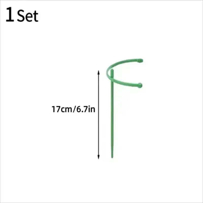 12 Set Plant Support Pile Half Round Climbing Vines Stake Bonsai Fixing Rod Garden Plant Stake Holder Flower Ring Support Rack