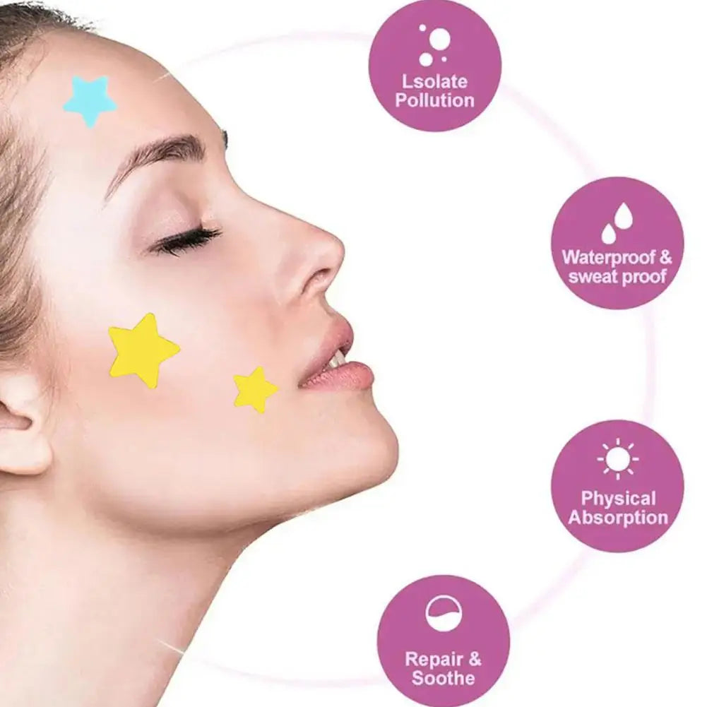 5/6ps Color Star Invisible Skin Care Patch PE Material Waterproof A Variety Of Colors To Choose