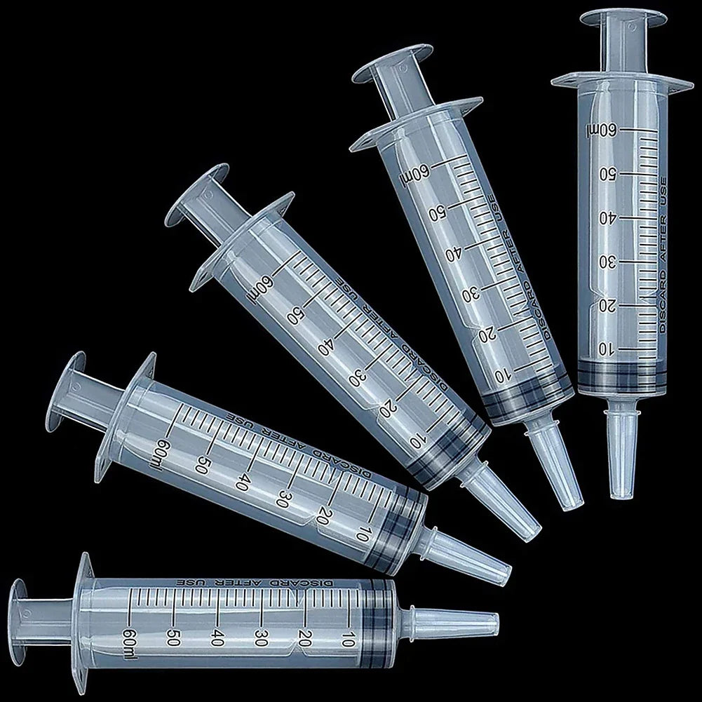 60ml/100ML Feeding Syringe Glue Filling Enema Syringe Nutrient Sterile Without Needle Watering for Industrial Hydroponics