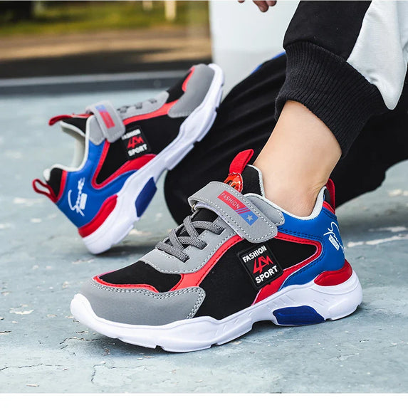 Four Seasons Children's Fashion Sports Shoes Boys' Running Leisure Breathable Outdoor Kids Shoes Lightweight Sneakers Shoes