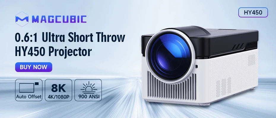 Magcubic 4K Wifi6 Projector Android11 260 ANSI Dual WIFI Allwinner H713 BT5.0 1280*720P Home Cinema Outdoor portable HY300 Pro +