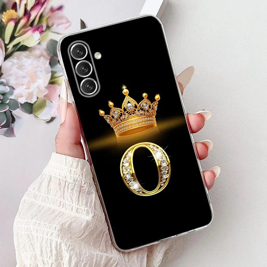 For Samsung Galaxy A14 A24 A34 A54 Case New Crown Letters Cover Soft Slim Phone Case For Samsung A14 A 24 34 54 Galaxy A54 Shell