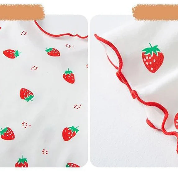 Girls Summer Pajama Sets Stylish Cartoon Pattern Printing Short Sleeve Top and Pants Made from Luxurious Cozy Ice Silk Material