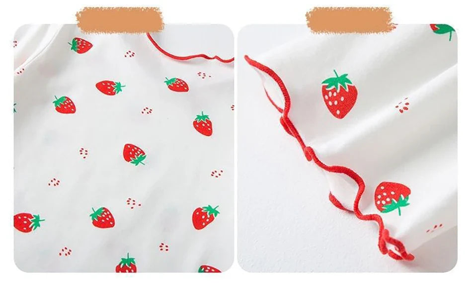 Girls Summer Pajama Sets Stylish Cartoon Pattern Printing Short Sleeve Top and Pants Made from Luxurious Cozy Ice Silk Material